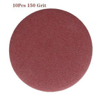 10pcs 5" Sandpaper Polishing Discs 40-2000 Grit Round Shape