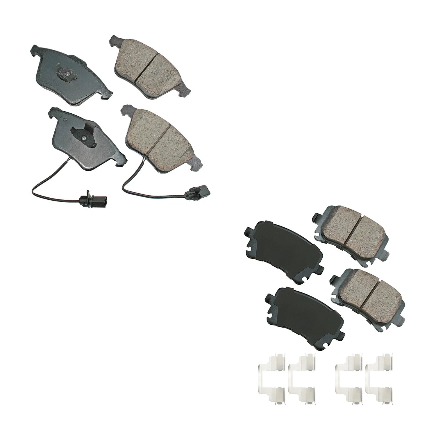 Akebono EURO Front & Rear Ceramic Disc Brake Pad Kit for A6 Quattro (2010–2011)