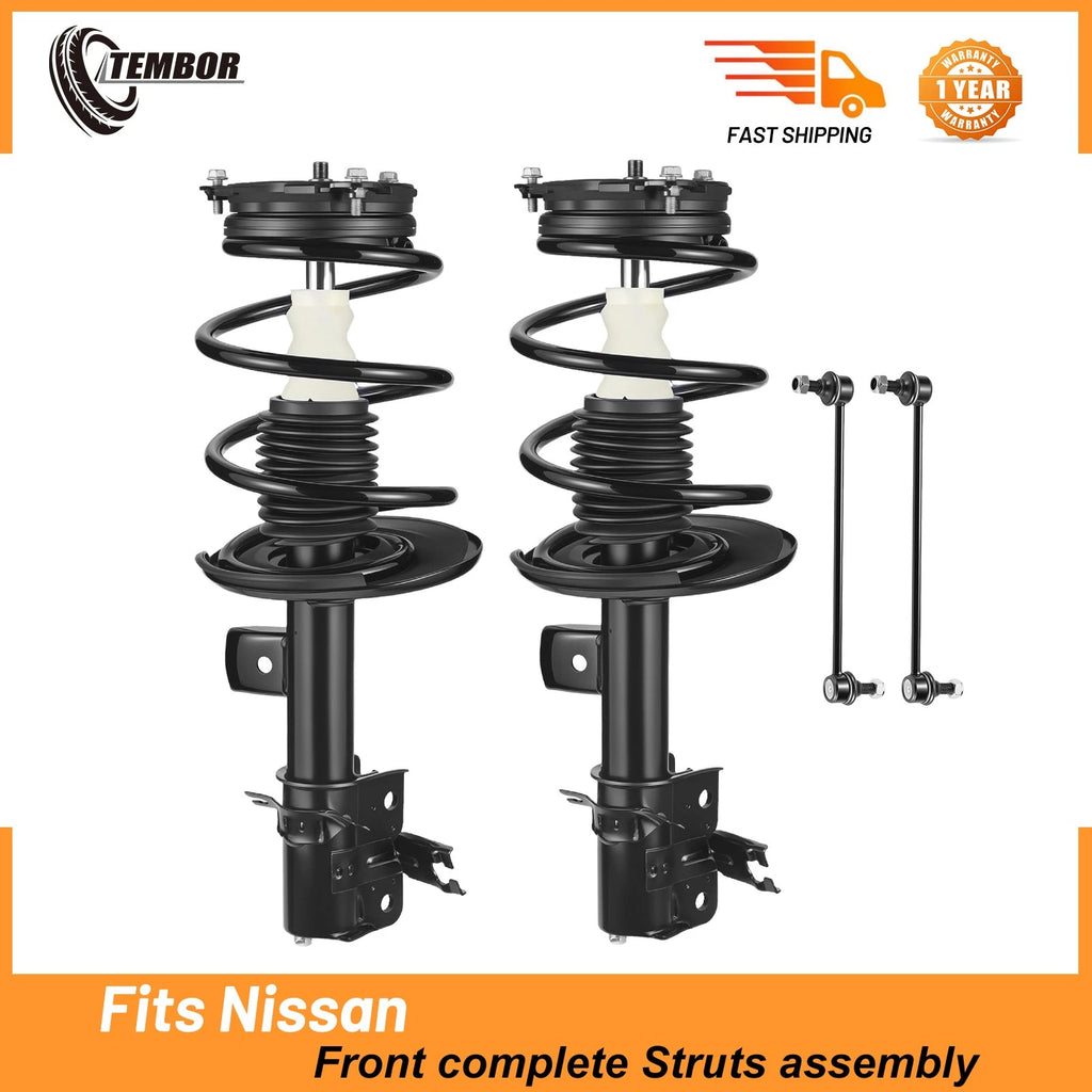 Front Struts & Coil Spring Assembly Sway Bars Kit for Nissan Altima (2013–2018)