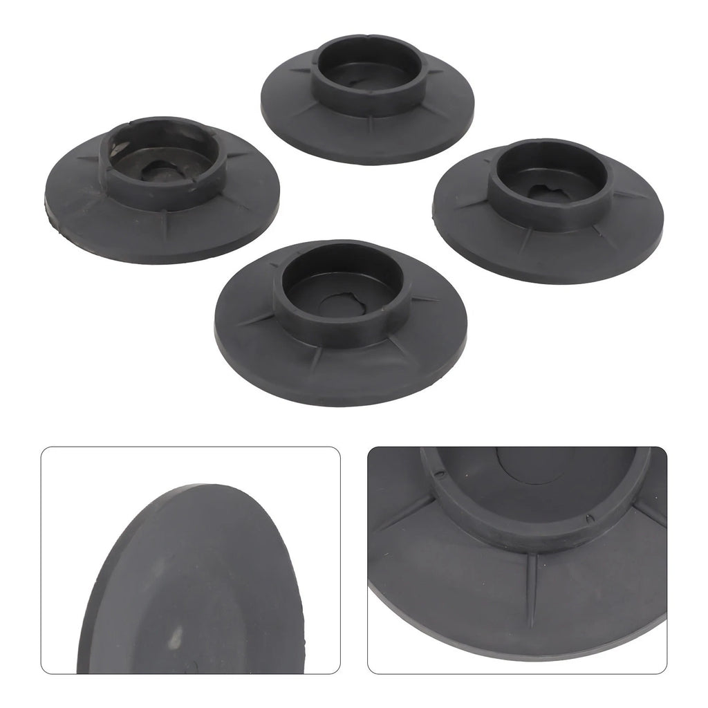 Anti-Vibration Feet Pads for Washing Machine (Black Rubber)