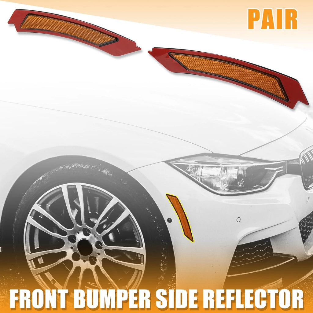 Bumper Reflector 63147205398 for BMW 3 Series E90 E91 LCI (2009–2011) Yellow