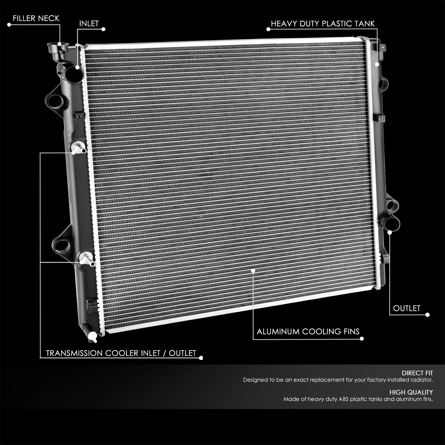 Cooling Radiator Assembly for Lexus GX460 (2010–2018) DPI 13210