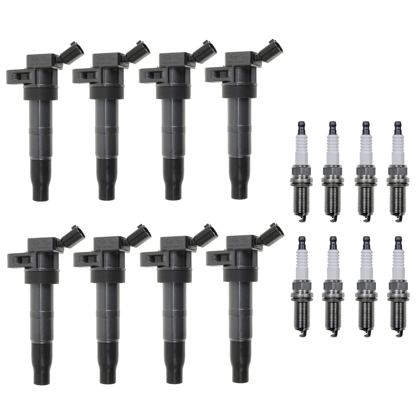 Set of 8 Ignition Coils & Platinum Spark Plugs for Hyundai Kia 4.6 V8