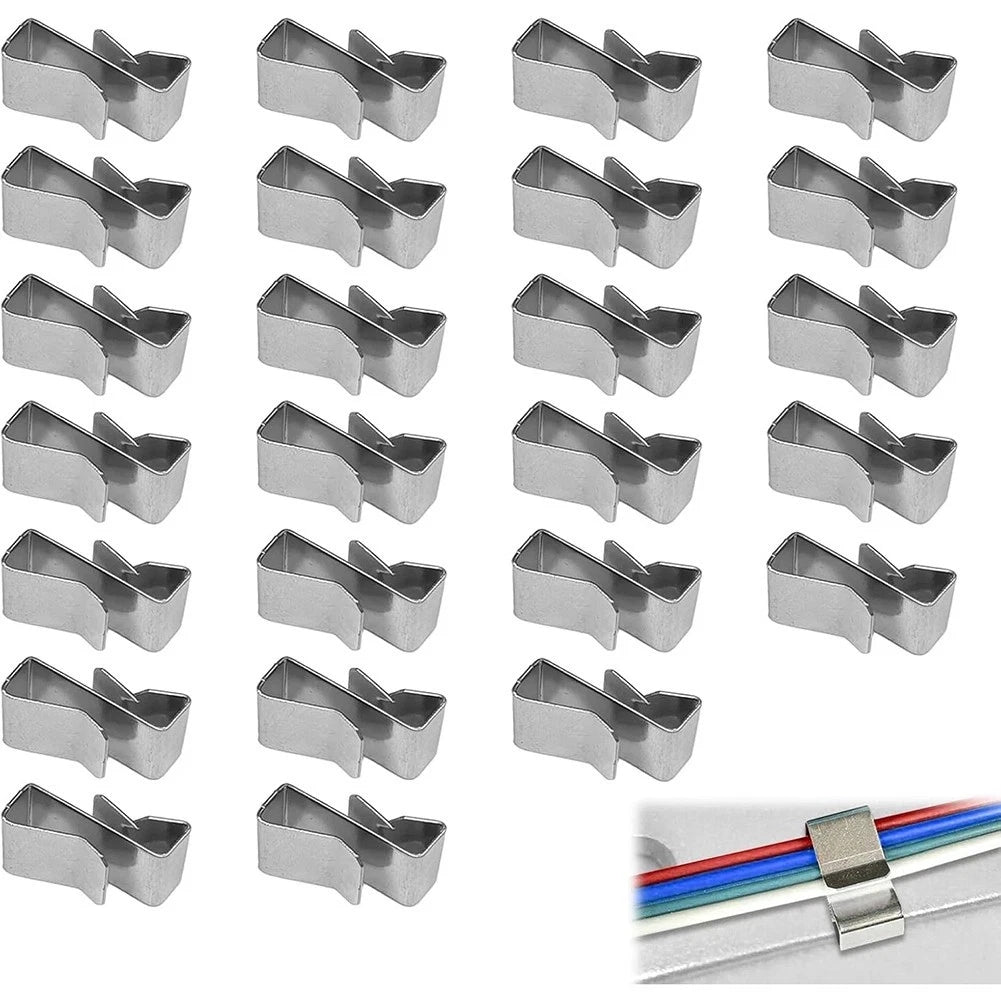 25 Pack Trailer Wire Clips Stainless Steel for Organizing Trailer Frame Wires