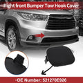 Tow Hook Cover Cap for Toyota Highlander (No. 521270E926) (2014–2019) Black