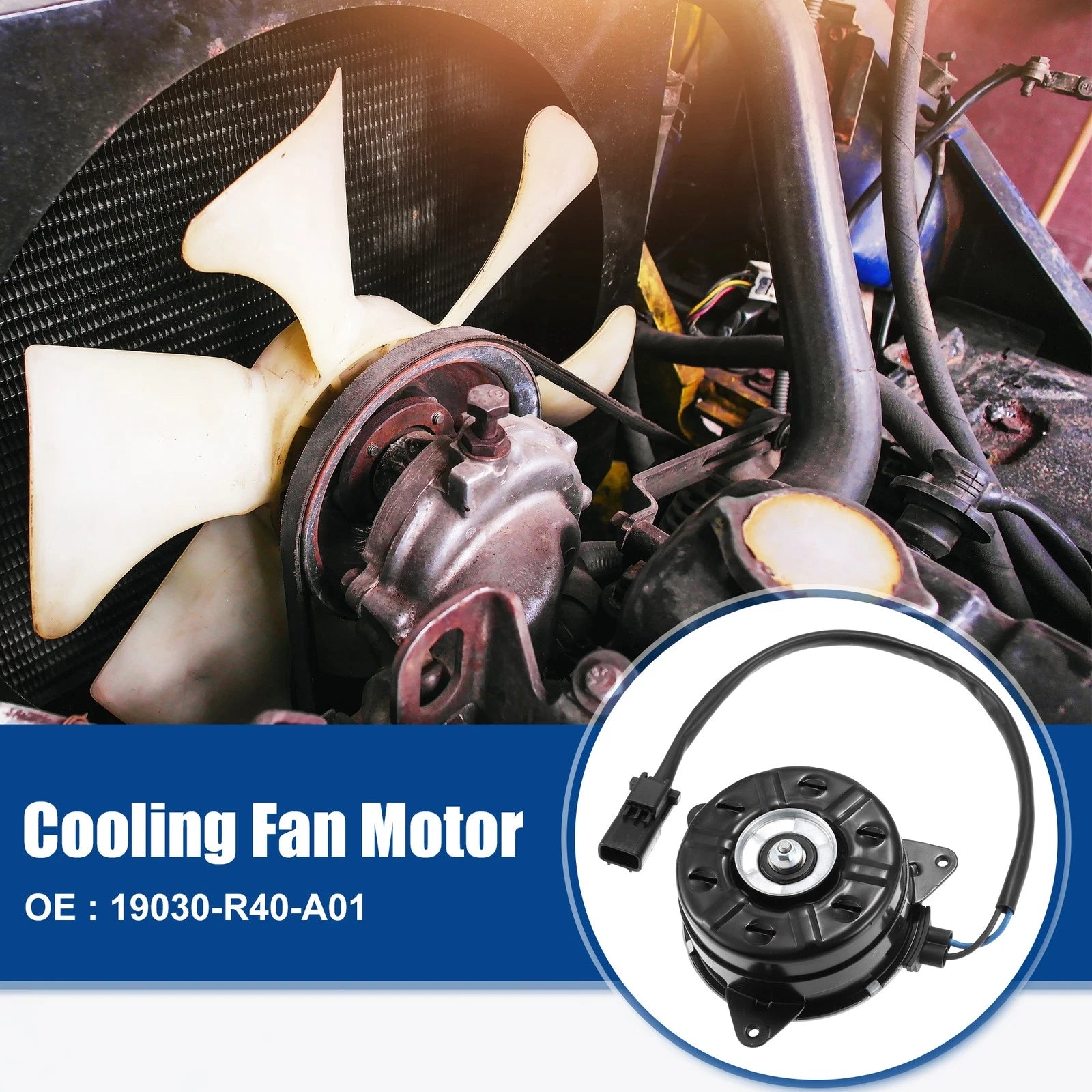 A/C Condenser Radiator Cooling Fan Motor for Honda 