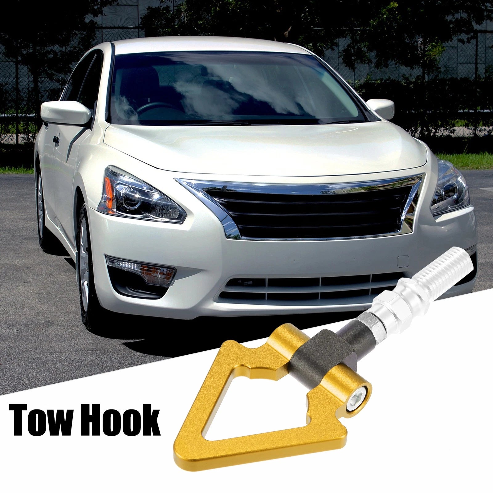 Tow Hook Towing Bar for Honda (2010–2020) - Gold Tone Triangle Shape