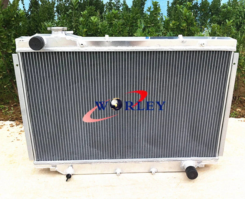 Aluminum Radiator + Black Hose for Toyota Land Cruiser HZJ80 HDJ80 (90-98)