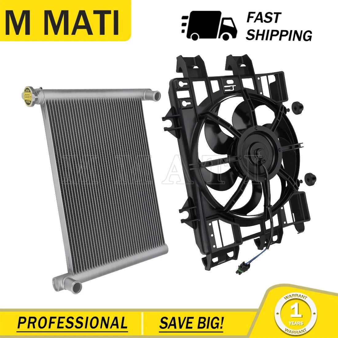 Aluminum Radiator Cooling Fan Assembly for Polaris Scrambler 850 XP (2013–2025)