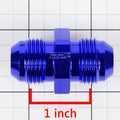 8AN Male Straight Coupler Adapter Flare for Gas/Oil/H2O (Anodized Blue)