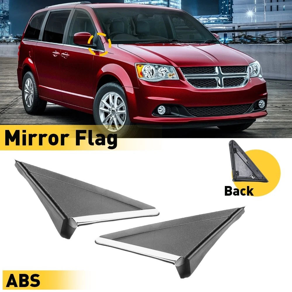 Set of 2 Side Mirror Flag Molding Applique for Ram C/V EV (2014–2015)