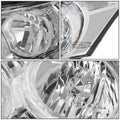 Pair Chrome Housing Clear Corner Headlights for Honda Accord Sedan (2008–2012)