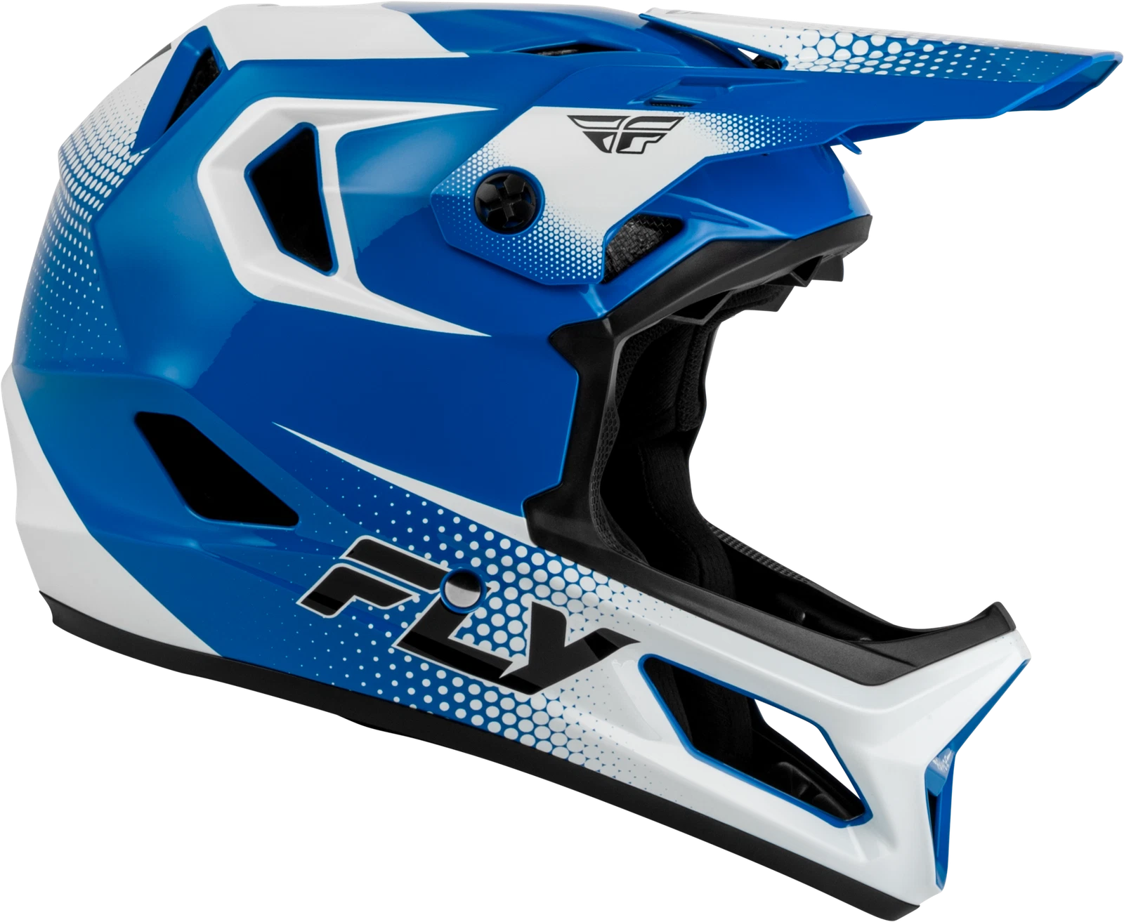 Fly Racing Yth Rayce Sonar Helmet for Youth Bicycle (Blue/White/Black)