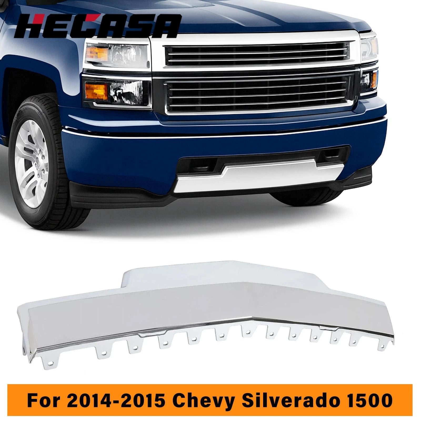 Chrome Front Bumper Skid Plate for Chevy Silverado 1500 (2014–2015)