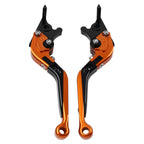 CNC Orange Extendable Brake Clutch Levers for Kawasaki Ninja 125 250 (2018-2023)