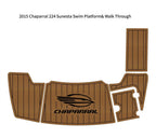 Swim Platform Mat for Chaparral 224 Sunesta (2015) - EVA Foam Teak Decking