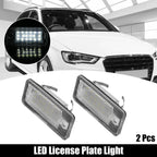 2X LED License Plate Light for Audi A3 A4 A5 A6 A8 S3 S4 S5 S6 S8 (2000–2023)