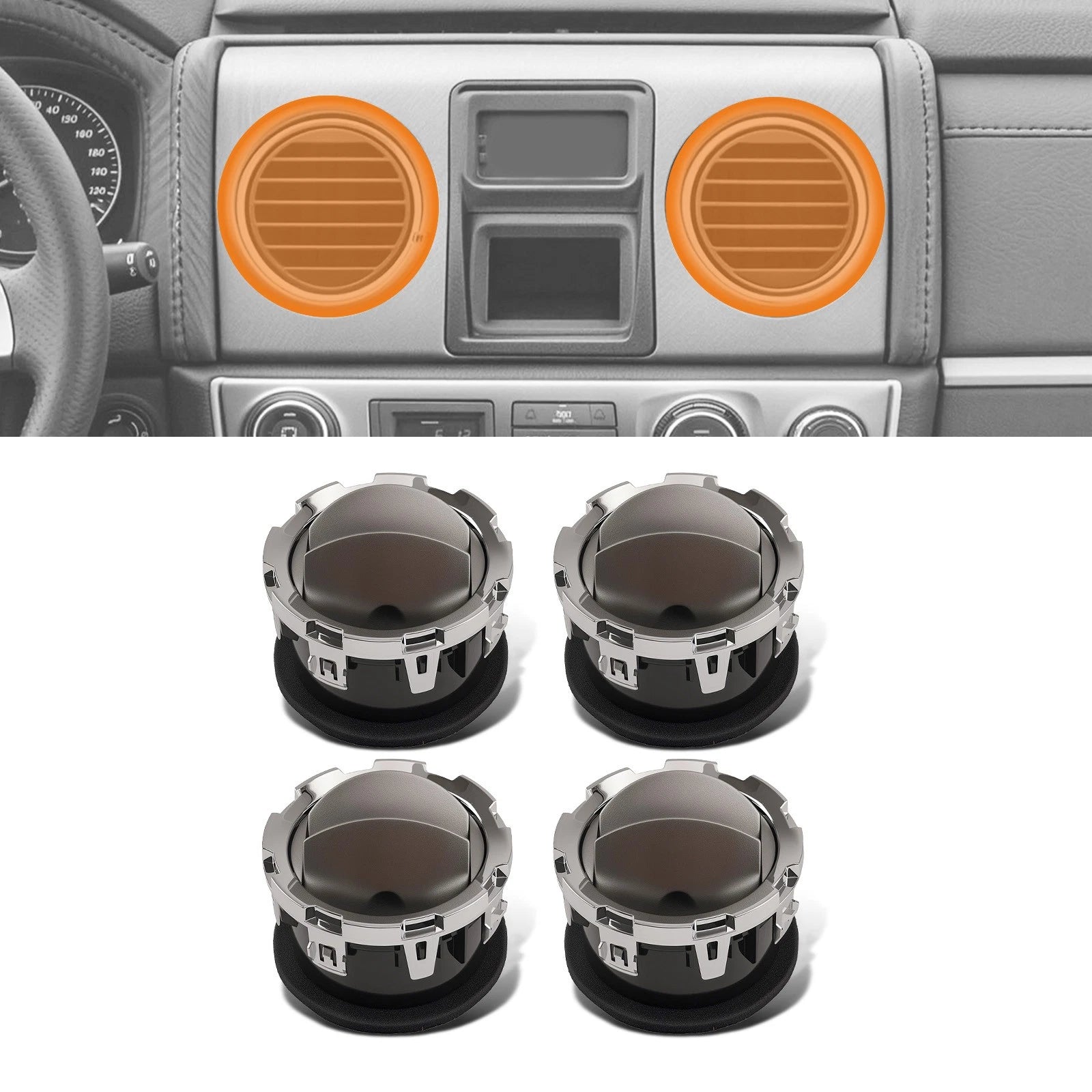 Set of 4 AC Heater Air Ducts for Ford F250 F550 (2011–2016)
