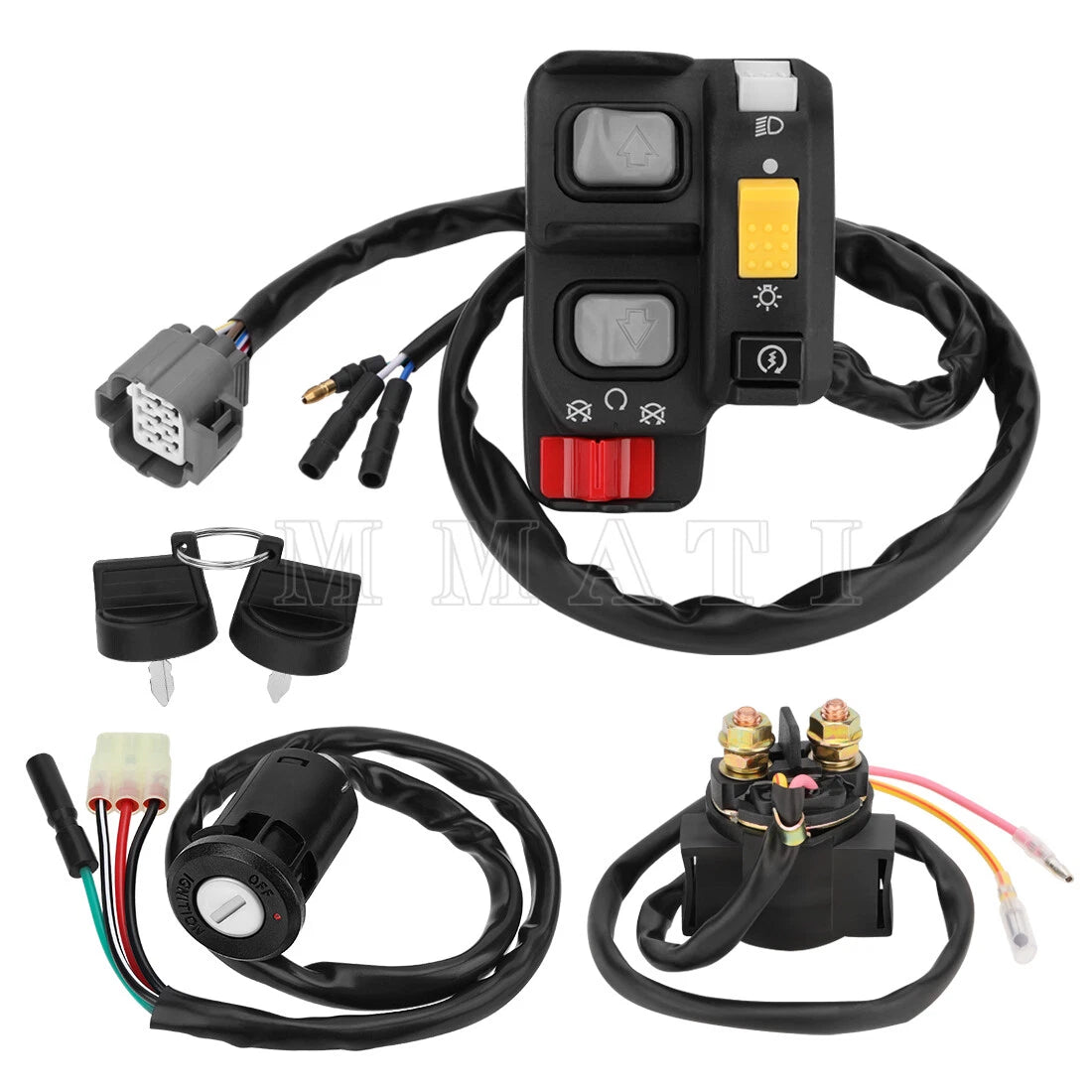 Handlebar Ignition Key Switch w/Relay for Honda TRX250TE Recon 250 (2002–2004)