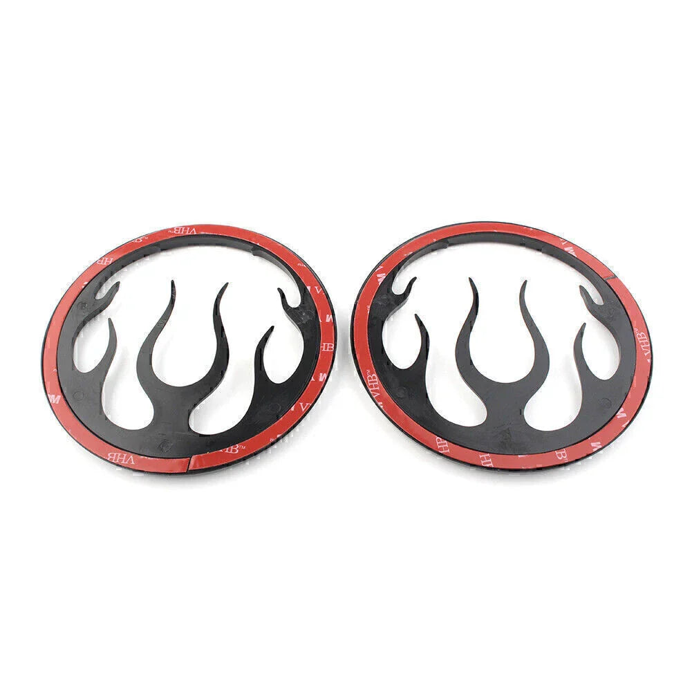Black Flame Speaker Grill Accent Trim Cover for Harley Electra Glide (2009-2023)