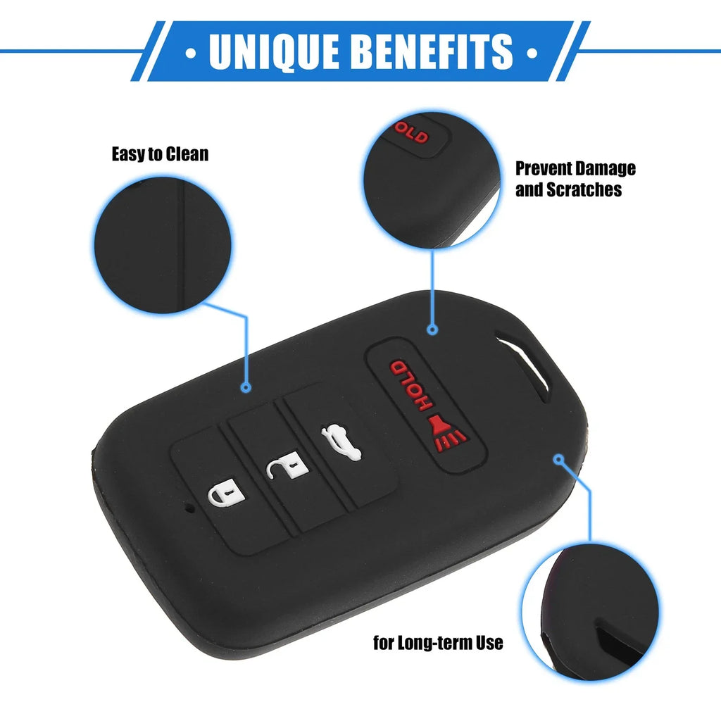 2 x Smart Remote Key Shell for Honda Accord (2019-2021) Black