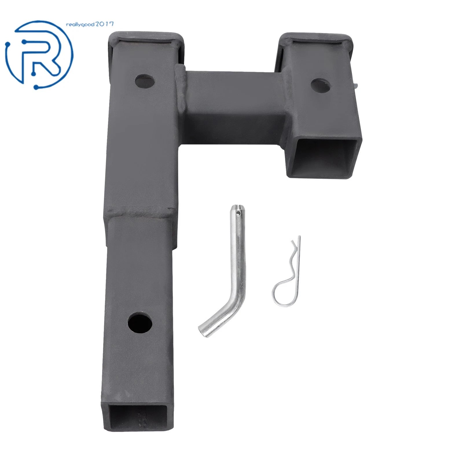 Adjustable Dual Ball Hitch Adapter for 2 Inch Receiver (5000LB Capacity)