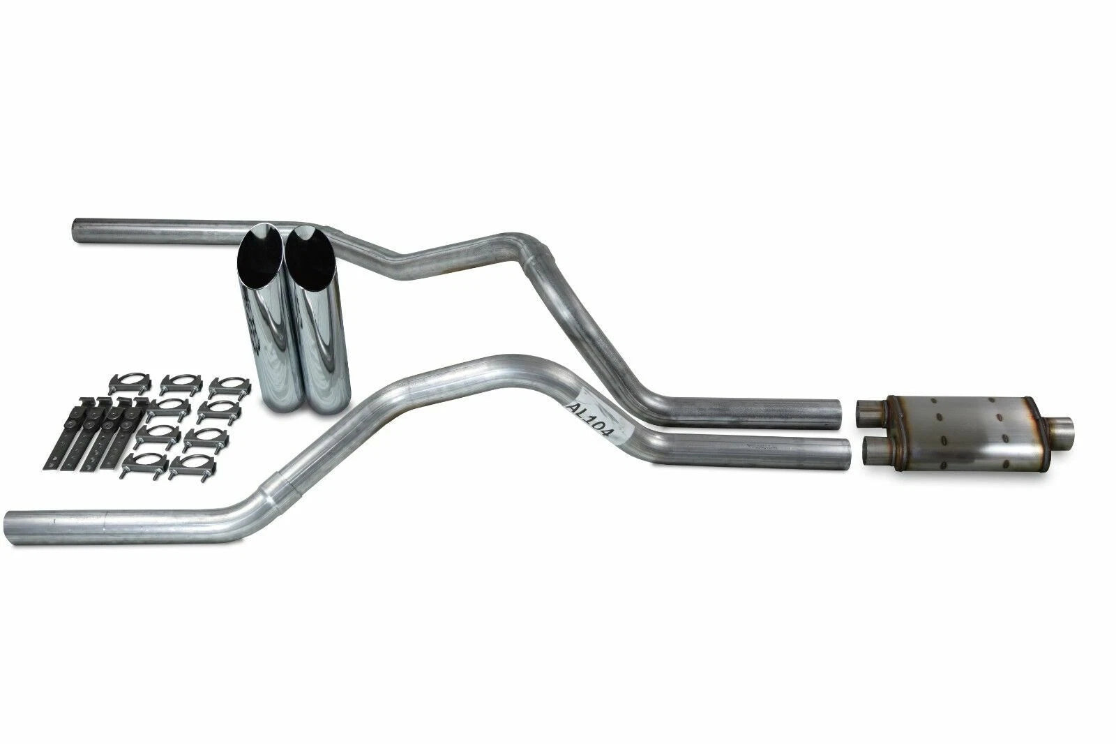 2.5" Dual Exhaust Kit for Ford F150 (2021–2025) Magnaflow XL Slash Tips
