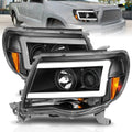 Black Clear Lens Projector Headlight Set for 2005-2015 Toyota Tacoma
