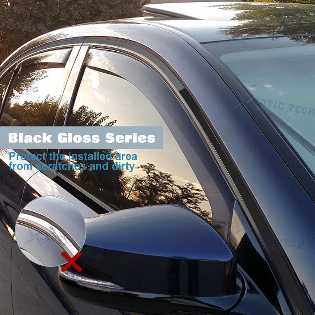 Glossy Black Chrome Delete Window Cover Sticker for Acura TLX (2015-2020)