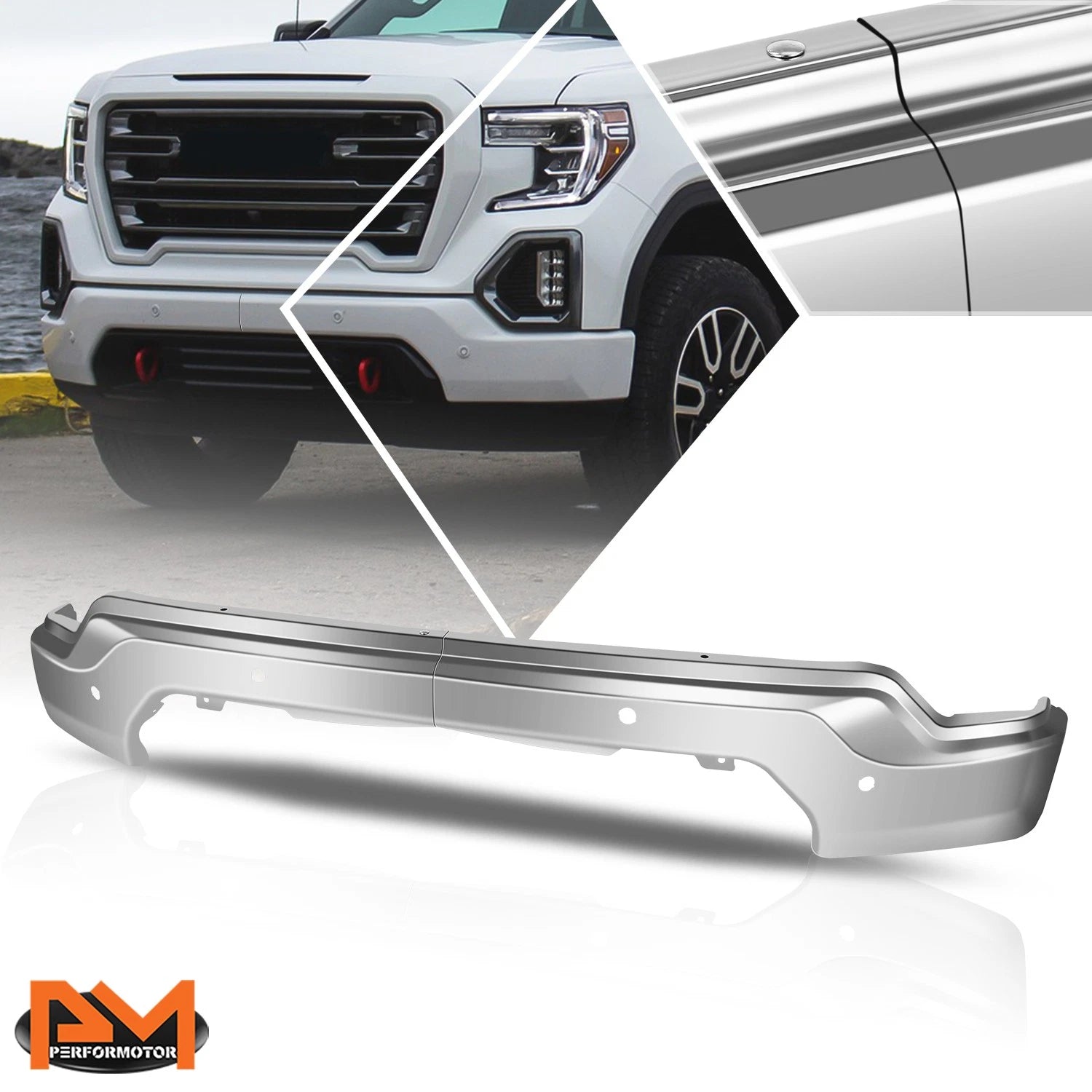 Front Bumper Face Bar for GMC Sierra 1500 Limited (2019–2022) w/ Sensor Holes