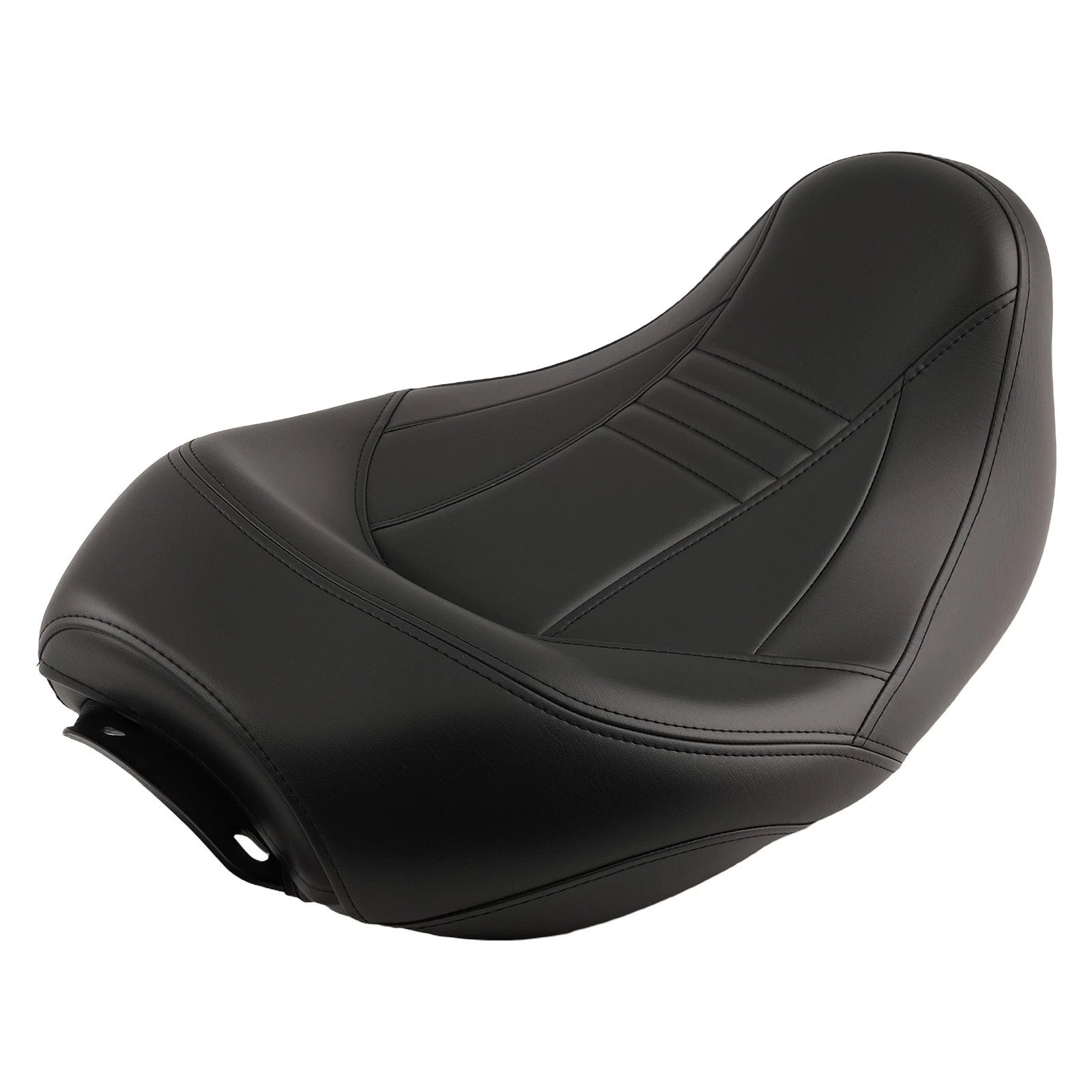 Black Low Profile Driver Seat for Harley Touring (2009–2024) Leather