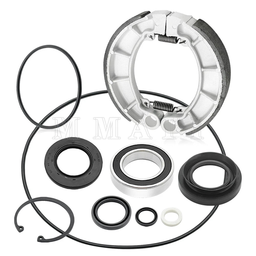 Rear Brake Drum Shoes Bearing Seals Kit for Honda Rancher 420 TRX420FPM (2009–2013)