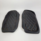Saddlebag Lid Covers for Mustang (1993–2013) - Black, Mandarin Thread