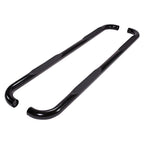 Black 3in Steel 60 Deg Round Bent w/2 Pads Step Nerf Bar for 09-19 Ram Crew Cab