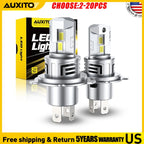 2X CANBUS H4 9003 LED Headlight Bulbs Hi/Low Beam Conversion Kit