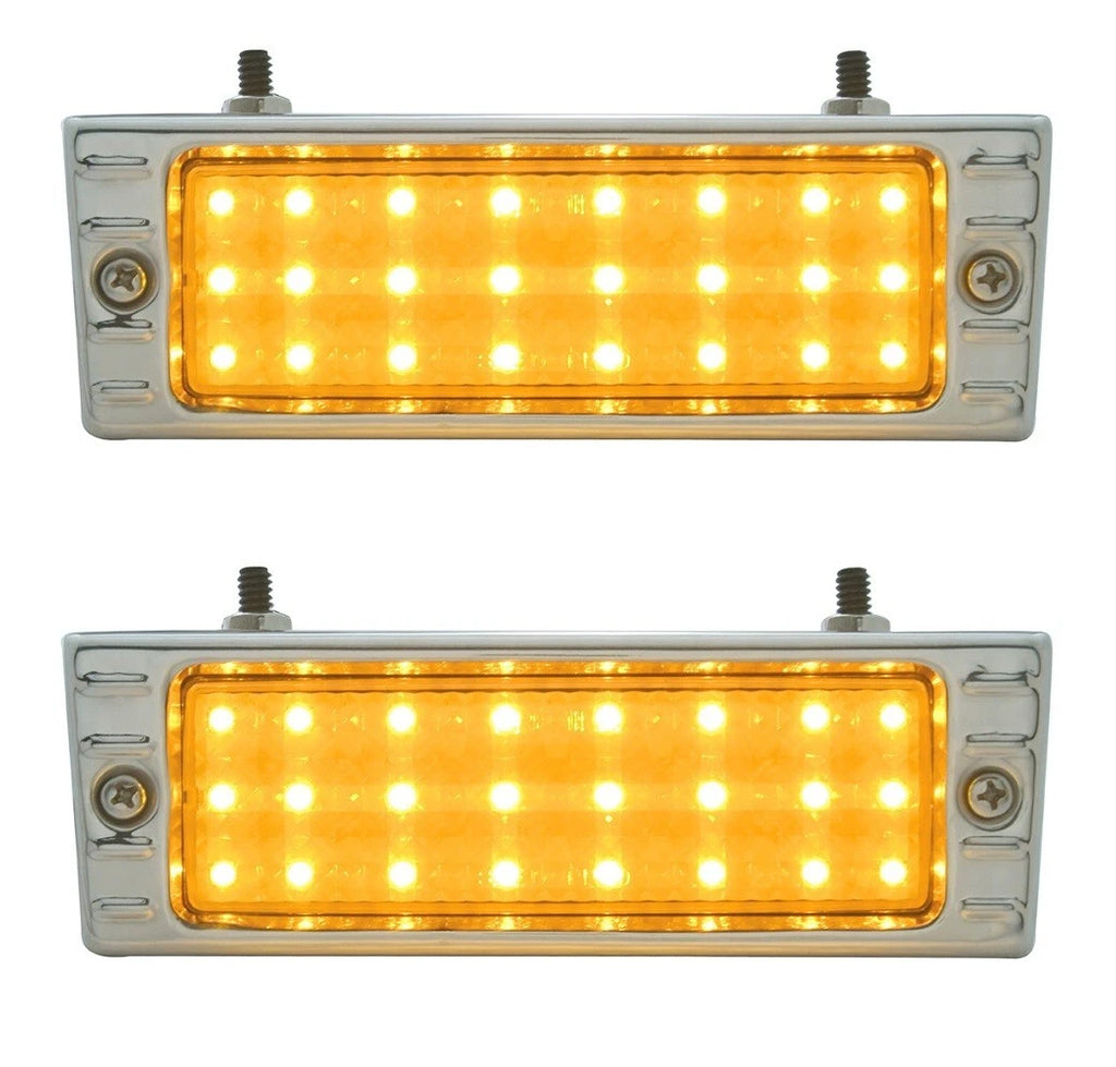 LED Turn Signal Park Light Assemblies with Amber Lens for Chevy Truck (1947–1953)