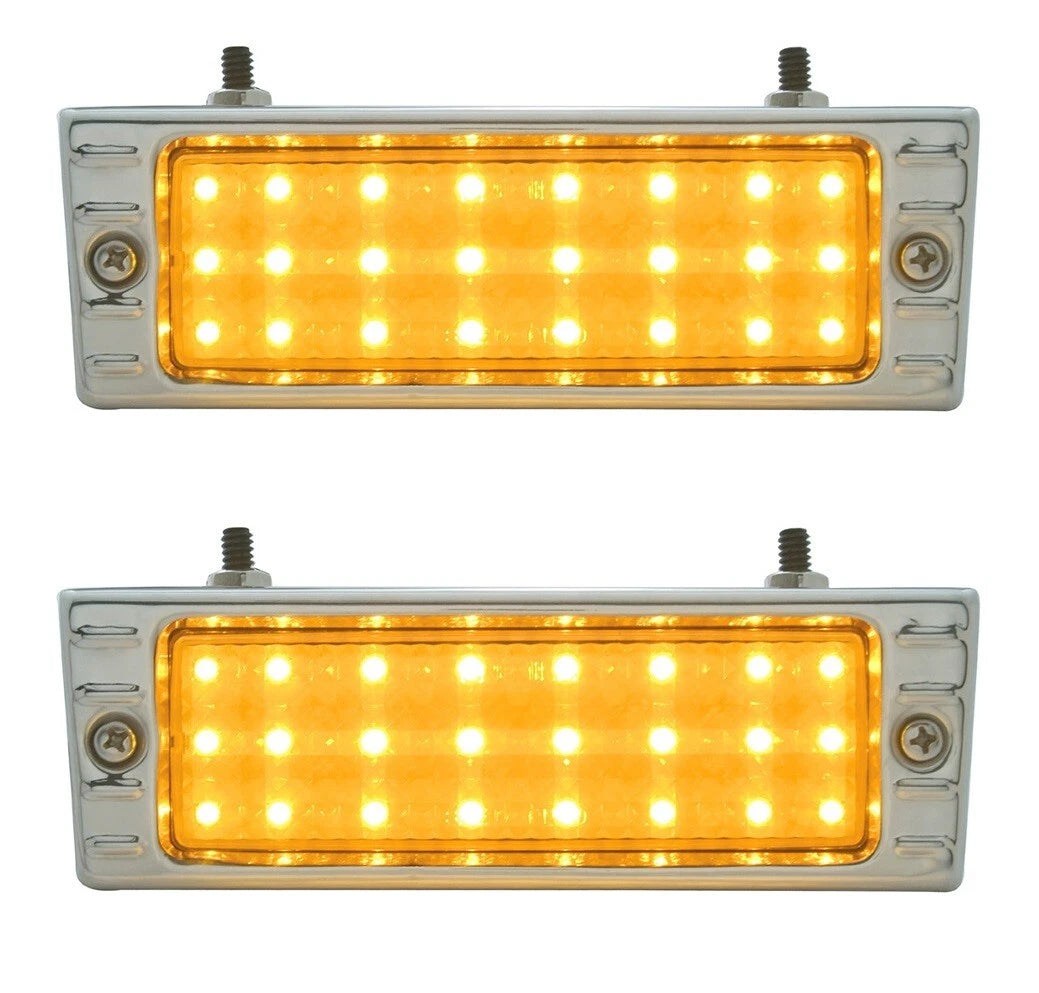 LED Turn Signal Park Light Assemblies with Amber Lens for Chevy Truck (1947–1953)