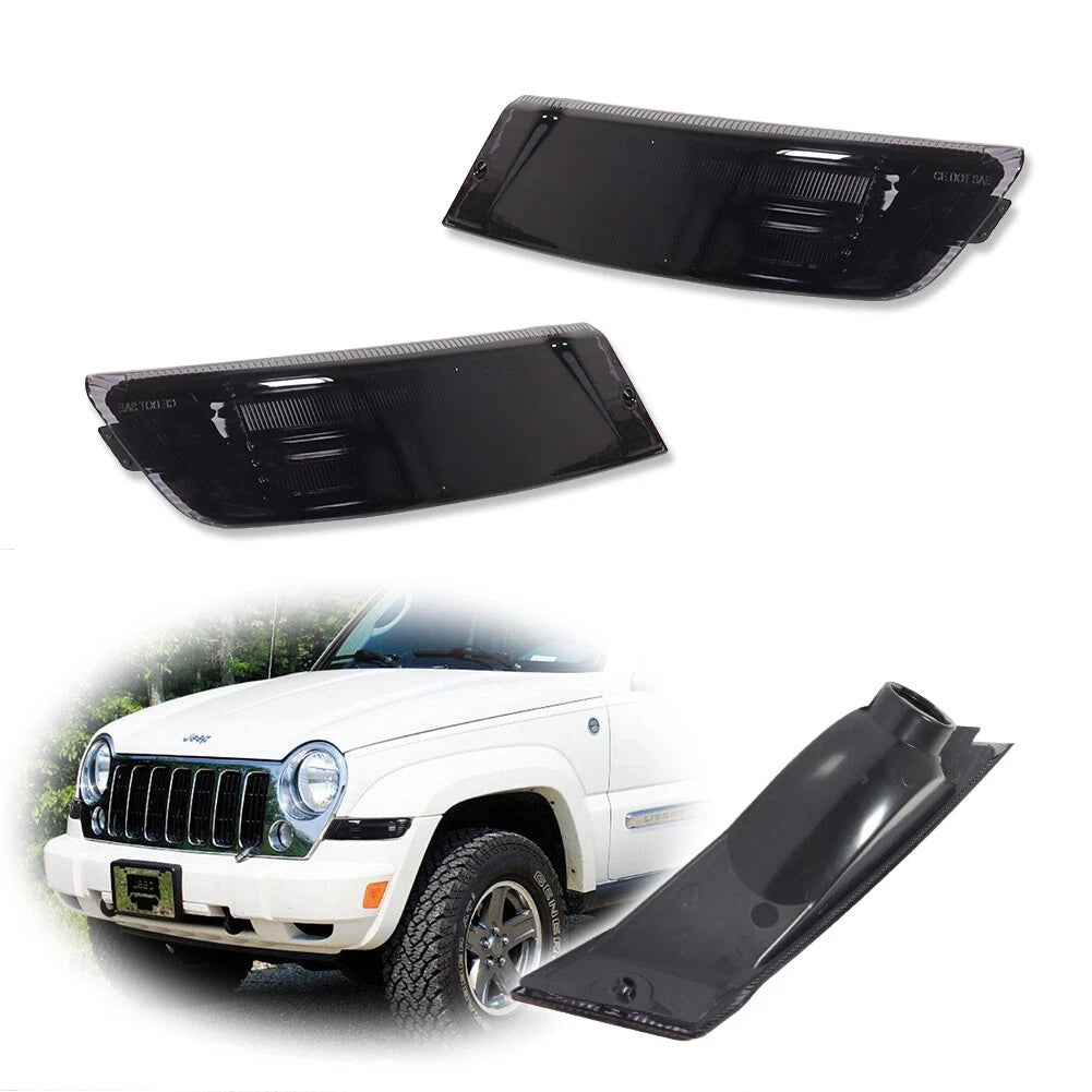 Smoked Black Corner Parking Signal Lights for Jeep Liberty (2005–2007)