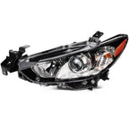 Set of 2 Black Housing Headlights for Mazda 6 (2014–2017)