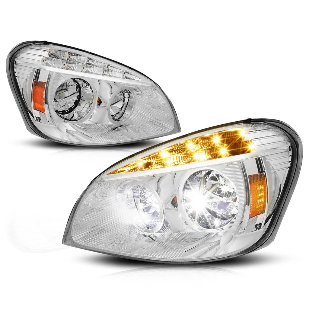 Full LED Side Marker Turn Signal Headlights for Freightliner Cascadia (2008–2017)