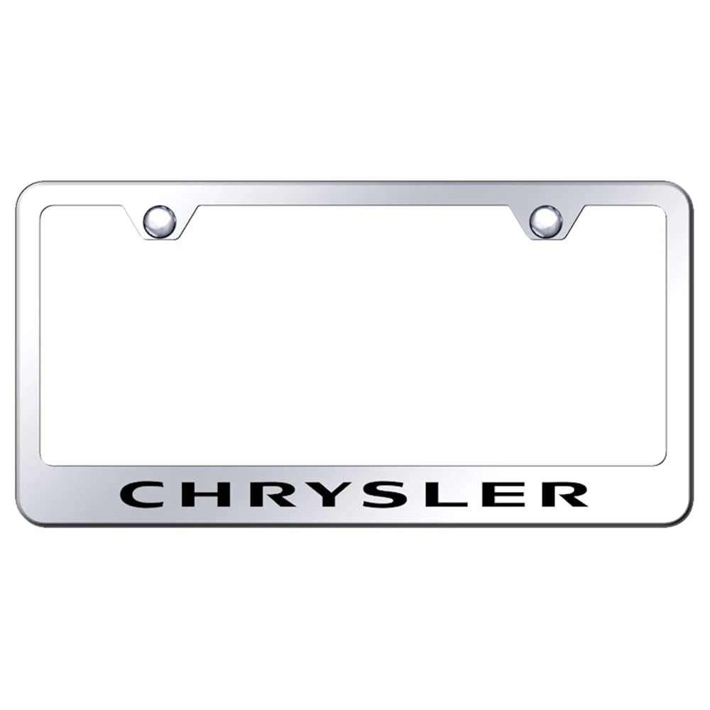 Stainless Steel License Plate Frame - Officially Licensed for Chrysler