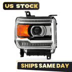 Halogen w/ LED DRL Headlight for GMC Sierra 1500 2500 HD 3500HD (2015–2019)