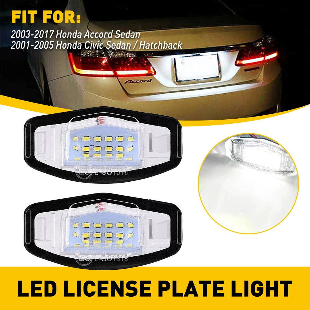 LED License Plate Light Housing for Honda Accord Civic Acura TSX TL ILX