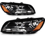 Set of 2 Black Housing Headlights for Volkswagen Passat (2012–2015)