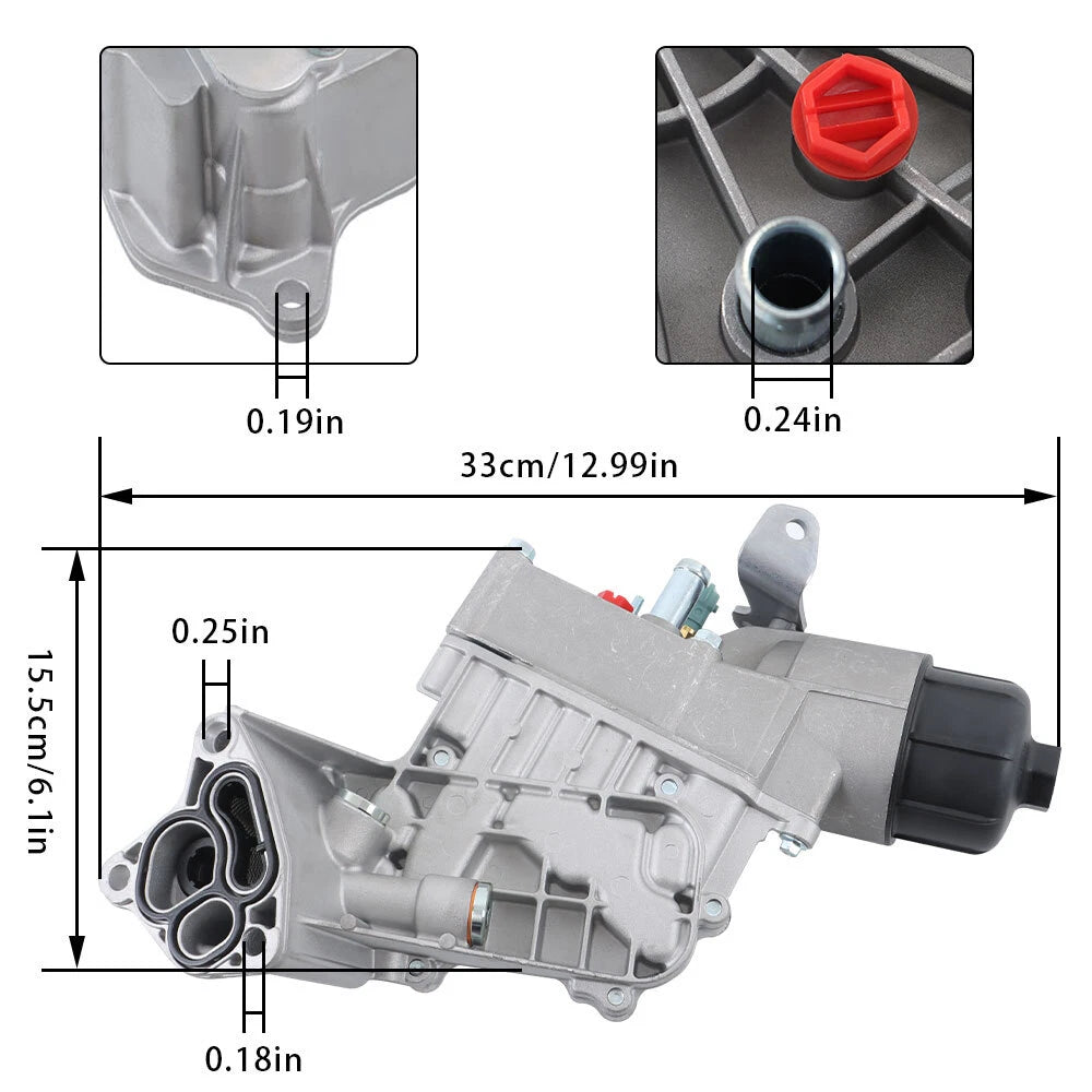 Aluminum Oil Cooler Filter Housing for Jeep Grand Cherokee (2014–2019) 68525212AA