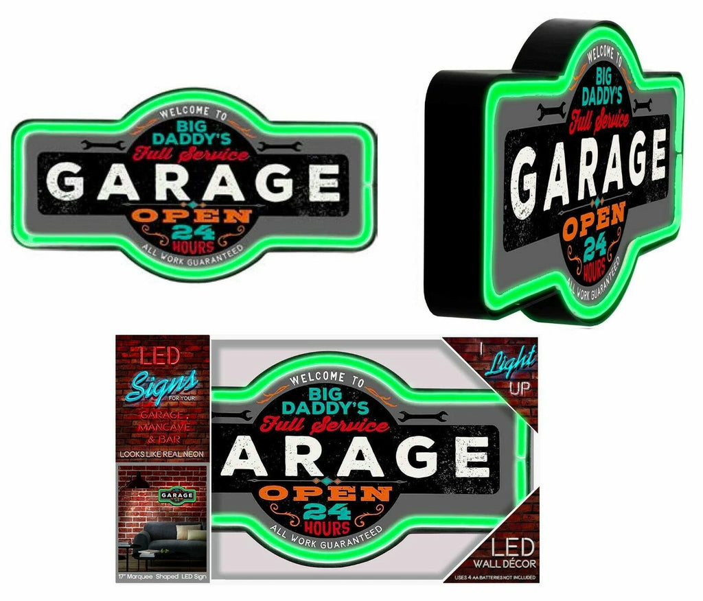 LED Neon Lighted Marquee Sign for Bar, Garage, Man Cave