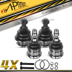 Set of 4 Front Lower & Upper Ball Joints for Ford Ranger (1998–2001)