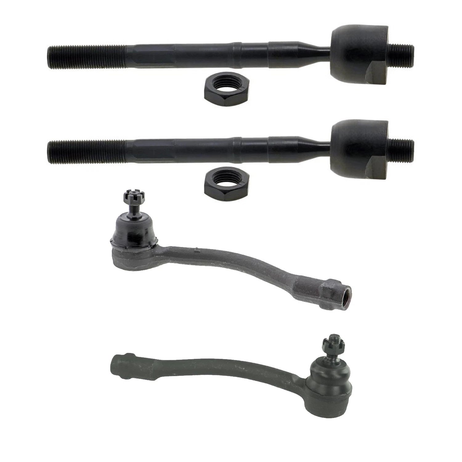 Set of 2 Mevotech Supreme Inner Outer Steering Tie Rod Ends for Accent (2012–2017)