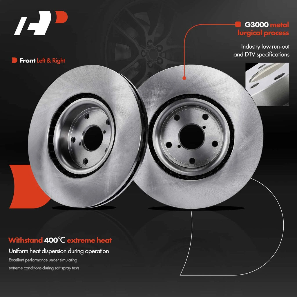 Front Disc Brake Rotors & Ceramic Pads for Subaru Impreza (2005–2014)