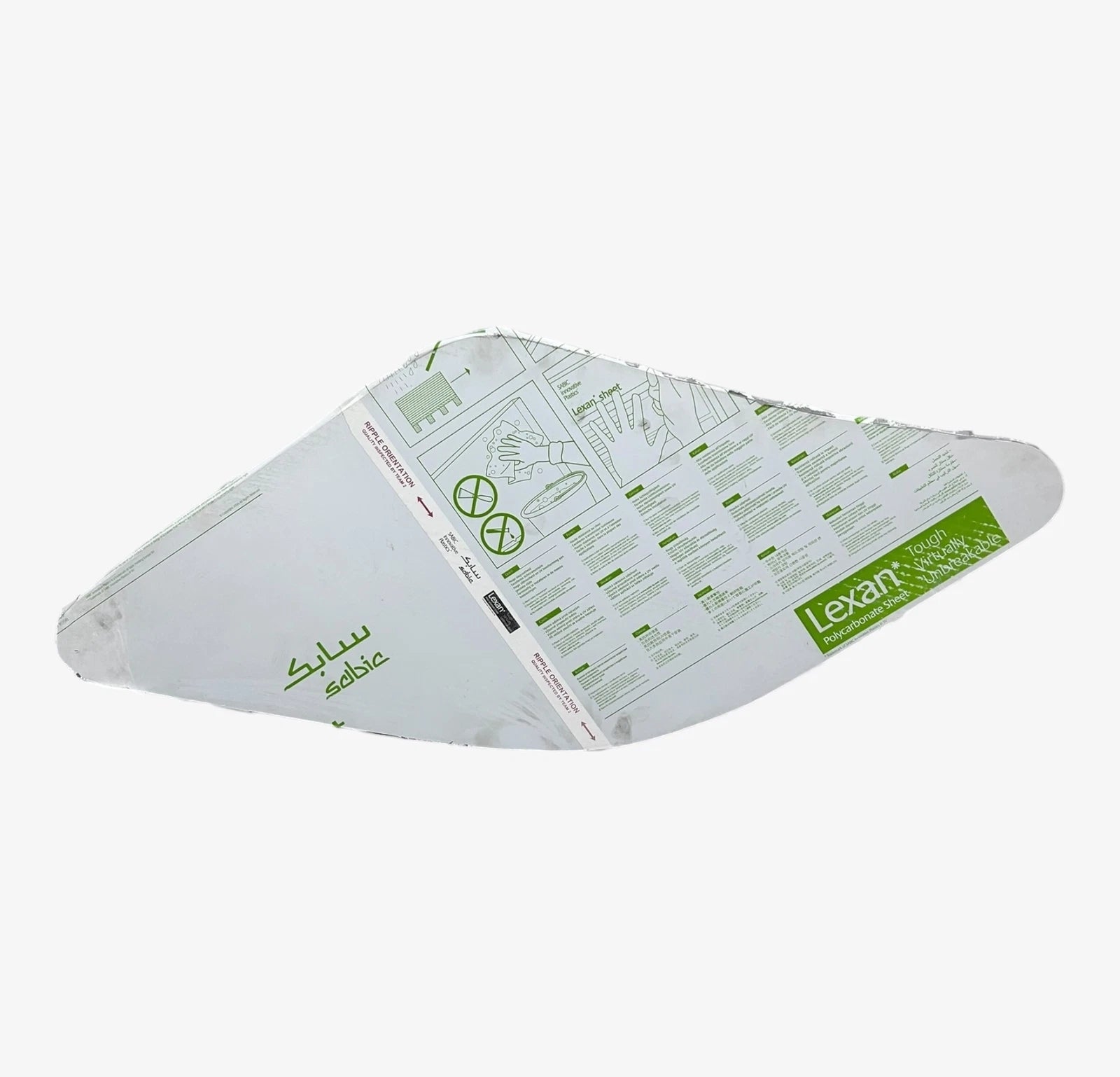 Polycarbonate Clear Hull Window for Intrepid Boat (39'' x 17'' x 1/2'')